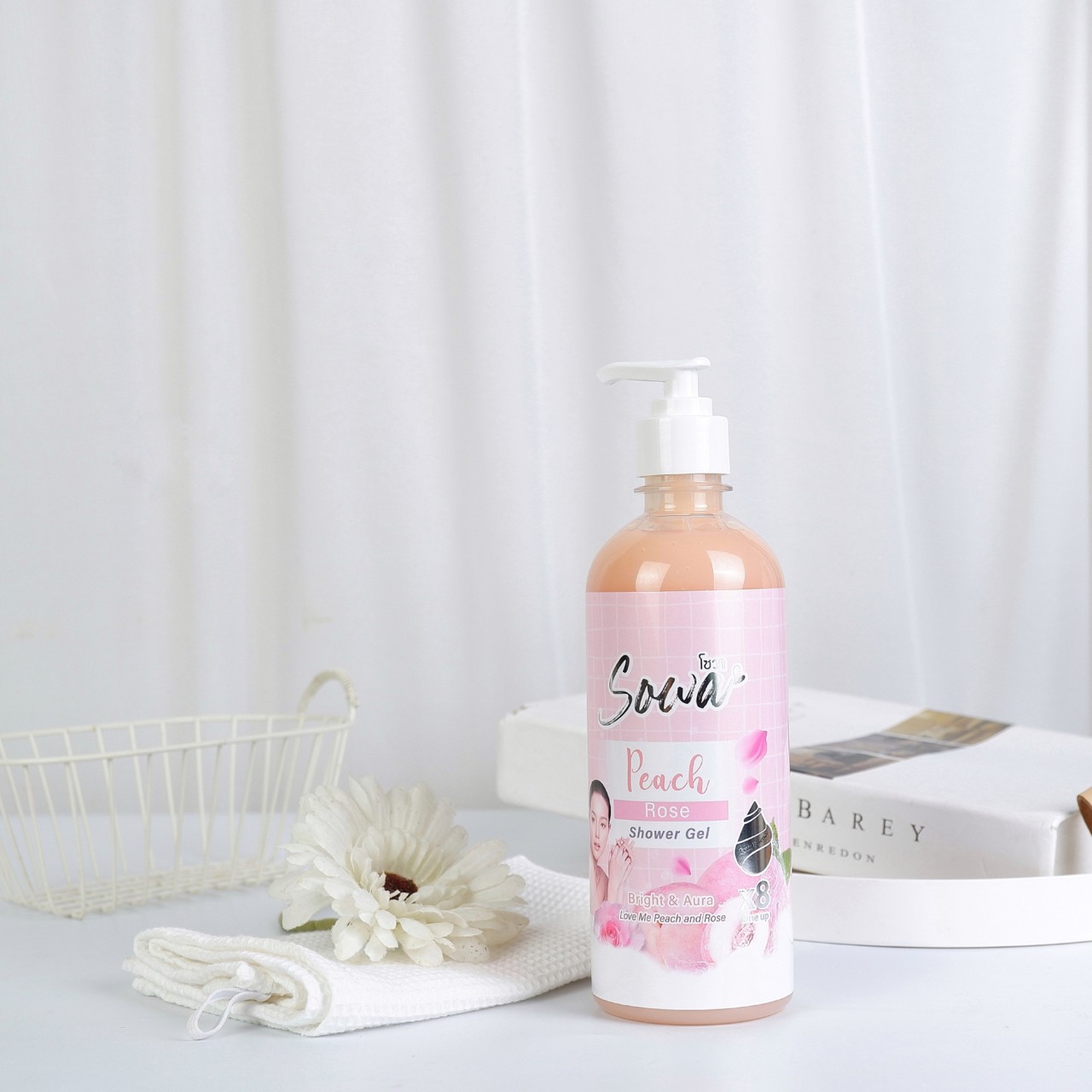  ครีมอาบน้ำโซวา Peach&Ross